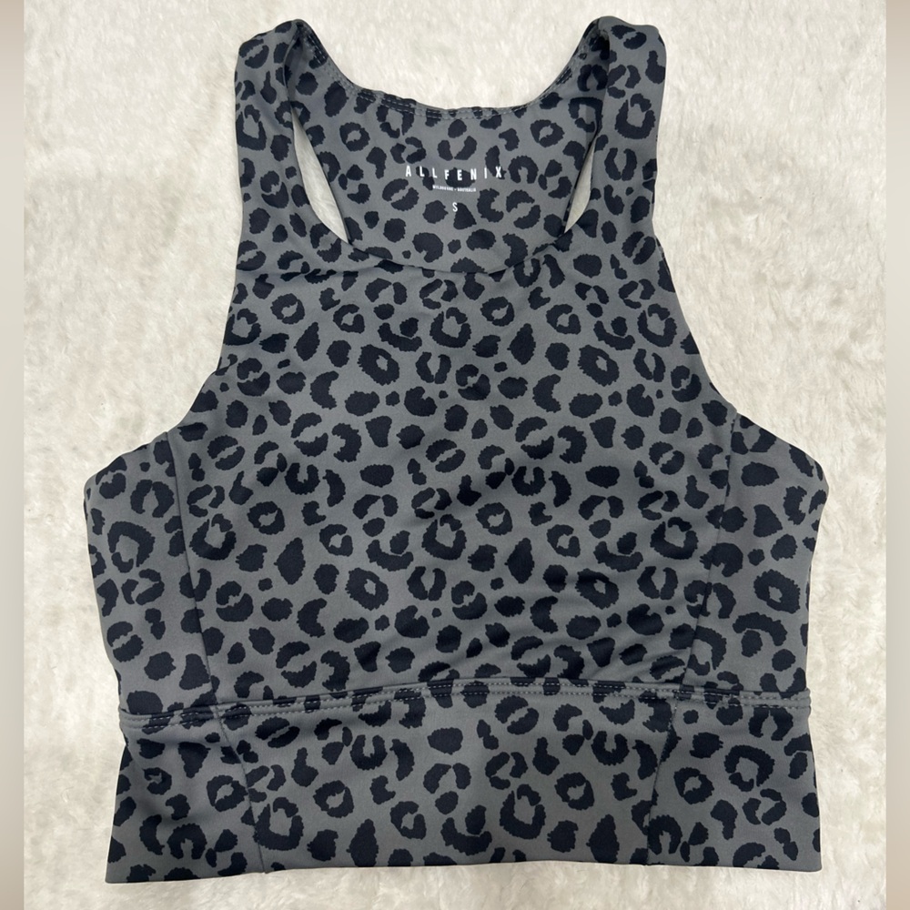 Anthropologie Allfenix Jagger Leopord Sports Bra